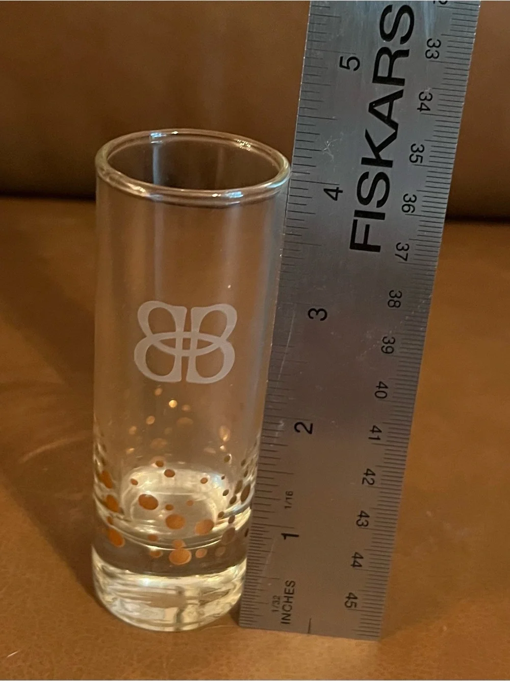 Bailey’s Irish Cream Gold Dot Confetti Heavy Bottom Talk Shot Glasses - Set of 4